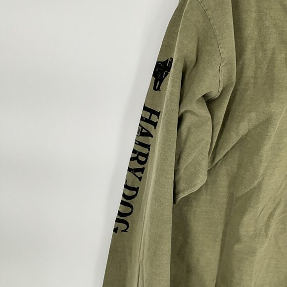 Cabelas Hairy Dog Hunt Camp Mens Long‎ Sleeve Shirt Olive Green Large - Picture 7 of 8